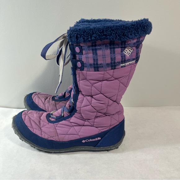 Columbia Minx Mid II Waterproof Omni-Heat Purple Boot - Youth Girls' Size 4 - Picture 7 of 10